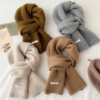 澳洲纯羊毛100%羊绒围巾2023百搭男女生冬季保暖针织围脖