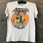 Anthrax炭疽乐队欧美硬壳朋克摇滚短袖vintage男女古着小众T恤