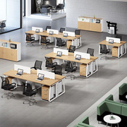 职员办公桌简约现代4人位6人位办公室，家用双人员工屏风桌椅组合