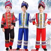儿童广西少数民族苗族幼儿园傣族表演服装男童壮族葫芦丝演出服饰