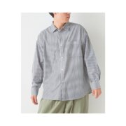 日本直邮男士水洗棉宽带常规，长袖衬衫休闲衬衫，m码l男士100支
