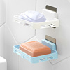 肥皂盒吸盘壁挂香皂盒沥水，卫生间香皂架，肥皂架免打孔浴室肥皂盒架