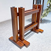 实木桌子腿大板桌，腿桌脚支架岩板茶桌餐桌脚腿桌架，木质工字架定制