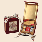 结婚庆喜糖礼盒装成品，含歌帝梵松露牛奶黑巧克力，高档绒布伴手礼盒