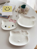安木良品 日单 可爱猫造型陶瓷西餐甜品点心水果沙拉早餐盘