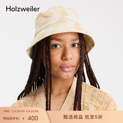 Holzweiler男女同款浅黄色Pafe印花渔夫帽