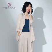 TRIBECA/翠贝卡春季女时尚修身七分袖小西装外套