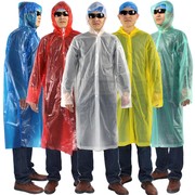 加厚透明三丝一次性雨衣，户外登山徒步雨衣，男女士带帽雨披便携雨衣
