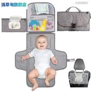 婴儿尿布更换垫便携式外出宝换尿布包宝童垫车悬挂式新生儿隔尿