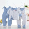 婴儿棉衣套装加厚冬季3-6月新生衣服棉袄0-1岁男女，宝宝冬装三件套