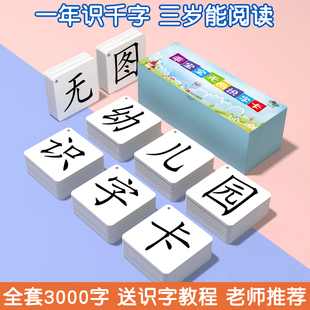 幼儿园无图认字岁幼小衔接识字卡片3000字宝宝儿童一年级启蒙玩具