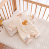 新生婴儿衣服秋冬装0-3月初生，宝宝连体衣夹棉哈衣爬服护肚和尚服