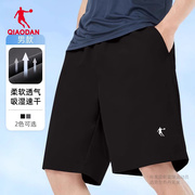 中国乔丹短裤男2023夏季宽松透气薄款休闲跑步运动男裤大码五分裤