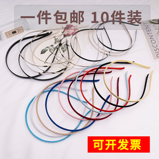 发箍diy材料包不锈钢金属包布蝴蝶结儿童头箍彩色饰品手工