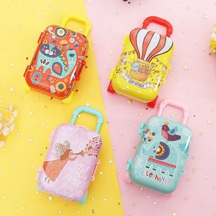 玩具过家家早教拉杆箱零钱包创意，卡通迷你儿童糖果行李箱定制