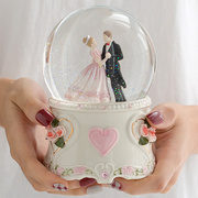 婚礼结婚水晶球音乐盒八音盒，送女生闺蜜朋友，新婚求婚告白生日礼物
