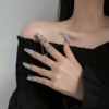 新中式金属穿戴指甲戒指连体小众，仙气国风拍照指尖指甲套护甲饰品
