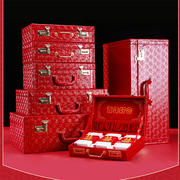 陪嫁箱结婚箱子红箱子红色皮箱，礼金箱嫁妆箱，婚庆箱婚礼箱结婚皮箱