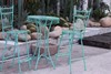 铁艺户外桌椅三件套休闲折叠茶几，乡村做旧庭院露台花园防生锈