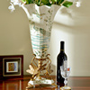 美式花瓶摆件奢华纯铜蜻蜓陶瓷插花花器欧式客厅创意家居装饰品