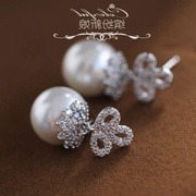 韩式新娘项链耳环锆石，套装简约珍珠，结婚饰品年会宴会婚纱配饰
