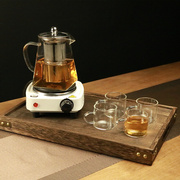 耐高温玻璃煮茶壶带过滤茶壶，泡茶家用花茶壶，小型煮茶炉茶具套装