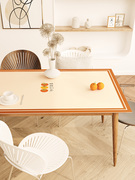 北欧风皮革餐桌垫现代简约茶几桌布防水防油免洗台布书桌垫布定制