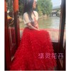夏季大红色网纱层层蛋糕裙，明星舒畅同款半身裙长裙qlhkq20218