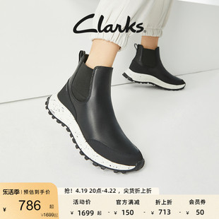 clarks其乐女鞋秋冬季高帮，户外休闲登山鞋，防滑耐磨保暖靴子女