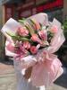 鲜花11朵粉玫瑰百合花束送女友生日爱人情人节同城配送