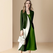 欧美时尚秋季高级感西装，套装女2023时尚气质外套连衣裙两件套