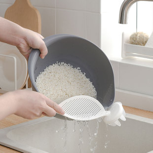 日本米神器米勺洗米筛厨房用品不伤手沥水器米刷米洗米棒