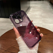 暗紫色透明高级感iPhone14适用13promax苹果12手机壳11女xr15plus硅胶xs全包防摔14promax保护套简约防摔