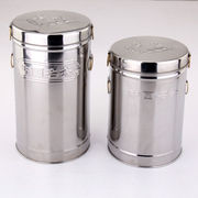加厚不锈钢茶叶罐茶叶，桶储物罐收纳罐密封罐，大容量不锈钢桶