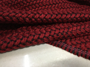 红色绿色色织链条纹编织粗纺粗花呢垂坠厚实适合秋冬大衣外套布料