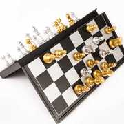 国际象棋磁性套装金银色棋子大号儿童学生初学者折叠棋盘
