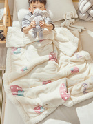 儿童毛毯双层加厚冬季羊羔绒，小被子幼儿园，午睡宝宝婴儿珊瑚绒毯子