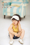韩版儿童摄影服饰四五岁男童太阳帽短裤背心套装韩式夏季