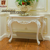 欧式实木玄关桌装饰桌白色，家用别墅雕花客厅半圆，门厅桌边桌玄关台