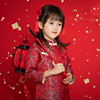 儿童旗袍唐装女童婴儿拜年服红色中国风新年装秋冬季周岁宝宝衣服