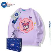 NASA联名童装女童长袖卫衣秋冬装亮片变色库洛米潮牌儿童加绒上衣
