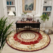 高档欧美风格复古圆形地毯土耳其波斯床边地毯，客厅卧室书房家用地
