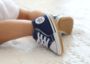 春秋男女宝宝0-1岁婴儿帆布鞋，高帮软胶底防滑6-12个月不掉学步鞋
