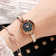 歌迪生手链气质士手表，女镶钻时尚圆形，石英玫瑰金属普通国产腕表
