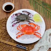 仿真梭子蟹阳澄湖大闸螃蟹模型假公母熟活河鲜，菜品装饰食物玩道具