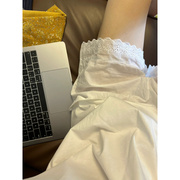 少女甜美蕾丝花边睡裤女短裤2023年夏季白色休闲裤打底安全裤