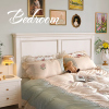 现代简约实木床白色主卧室美式双人床家用1.51.8米经济小户型家具