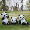 花园装饰庭院摆件户外草坪园林雕塑树脂工艺品，动物仿真熊猫摆件