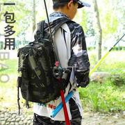 胸包单双肩两用斜挎包男路亚包专用包多功能背包户外登山休闲运动