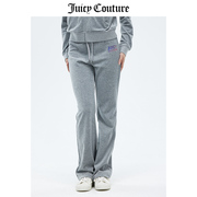 Juicy Couture橘滋休闲裤女春季美式运动高腰直筒天鹅绒长裤